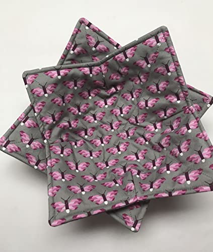 Set of 2 Butterfly Bowl Cozies - Microwave Safe Bowl Holders for Hot Bowls (154) - Perfect for Soup, Salad & Dessert Serving