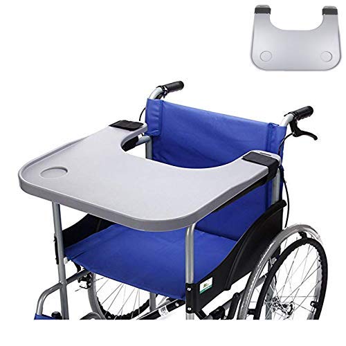 **Universal Wheelchair Lap Tray with Cup Holder – Portable & Adjustable Table for Manual/Electric Wheelchairs (16-20 Inch) – Ideal for Eating, Reading & Working on the Go**
