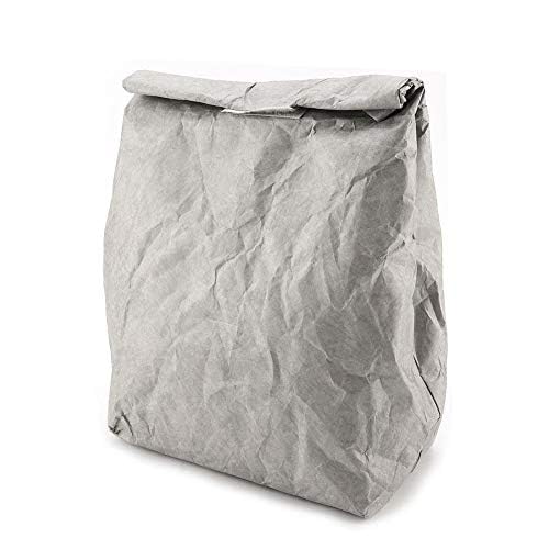Waterproof Insulated Lunch Box for Women & Men - Reusable Kraft Paper Lunch Bag for Office, School & Outdoor Picnic (Gray) | Eco-Friendly Food Storage Solution for Work, Hiking & Travel
