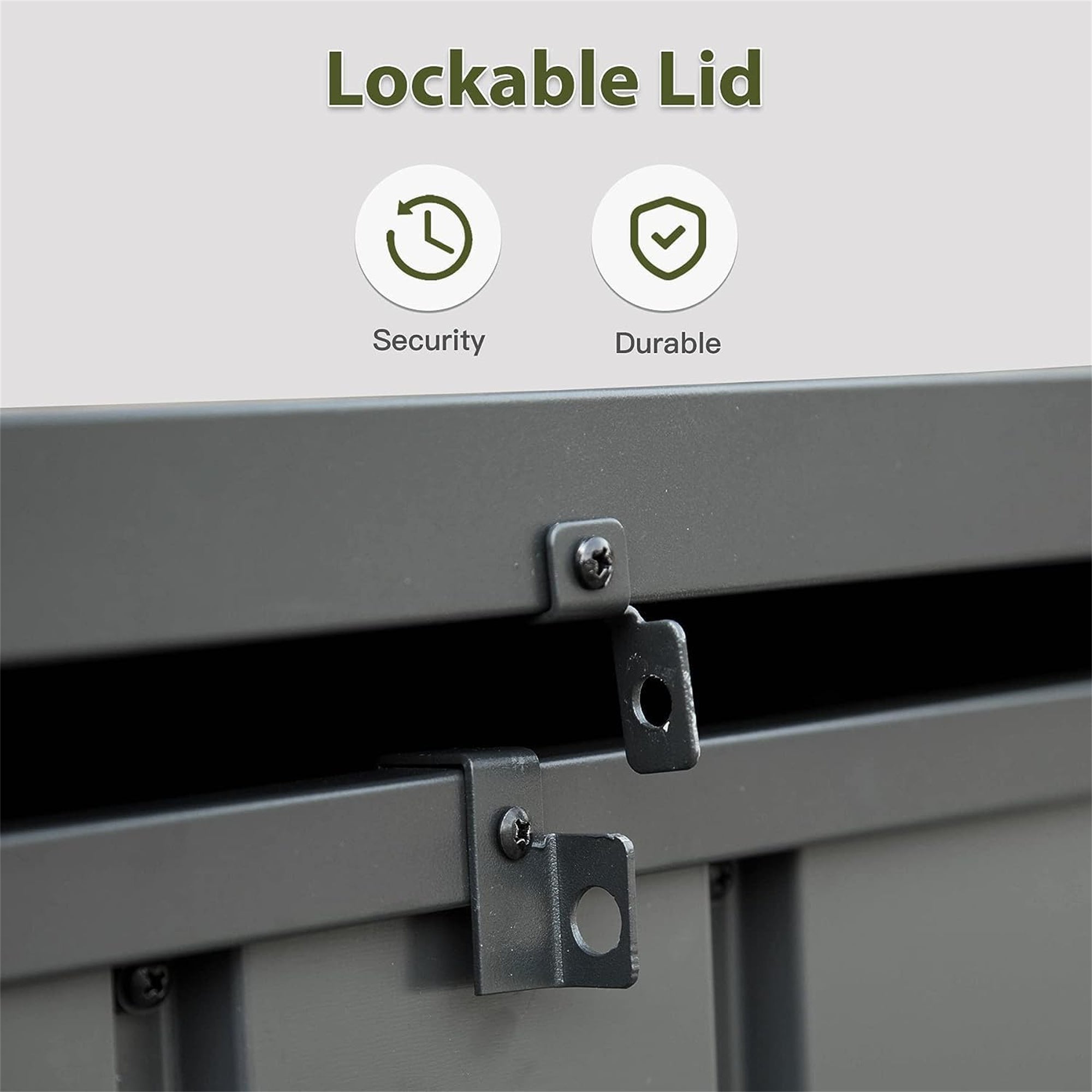 120 Gallon Waterproof Outdoor Storage Deck Box - Large Lockable Patio Storage Bin for Cushions, Pillows, Garden Tools (Dark Gray) | Perfect for Backyard, Poolside & Patio Organization