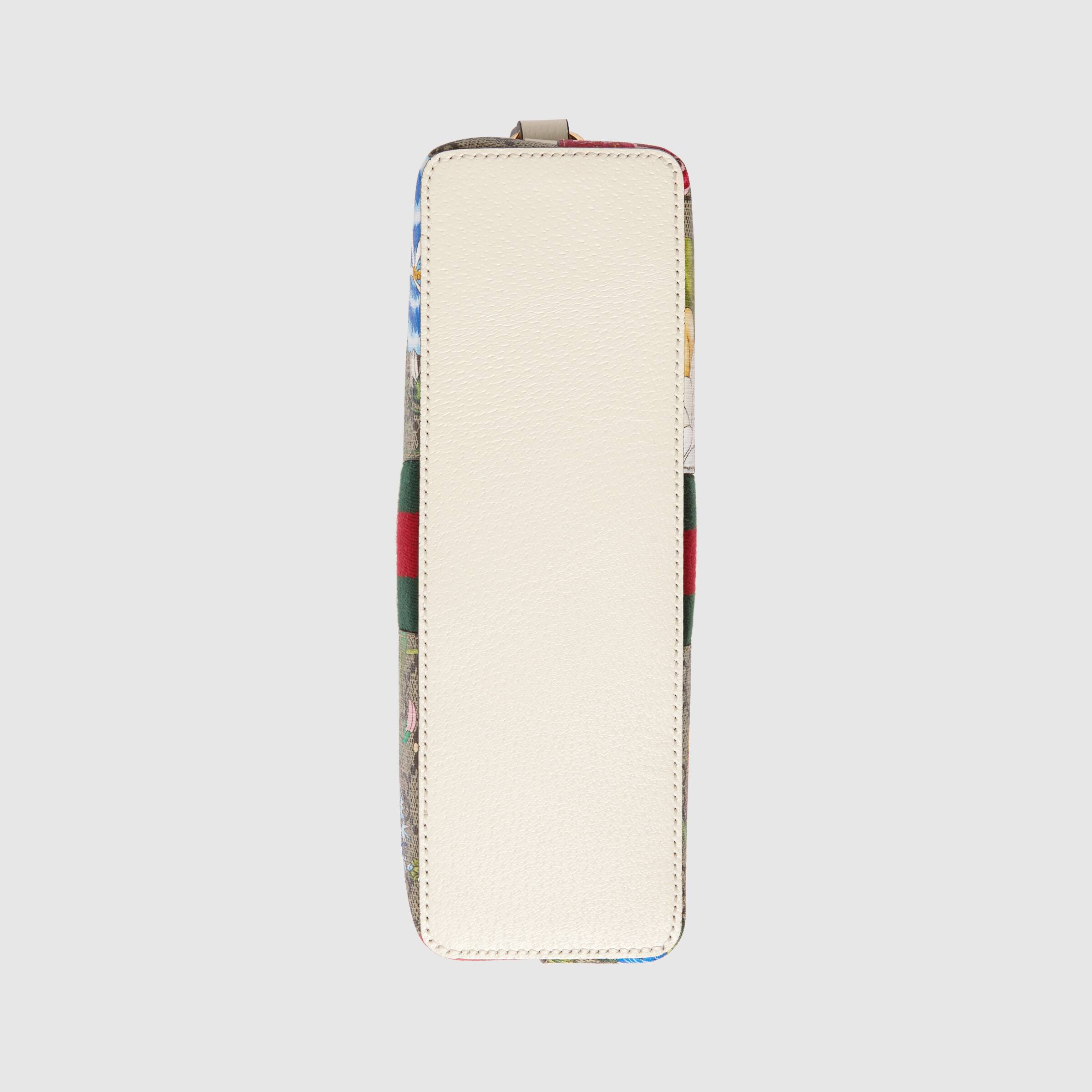 Gucci Ophidia GG Flora Small Shoulder Bag in GG Supreme White - Perfect for Women's Daily Use, Work, and Evening Out