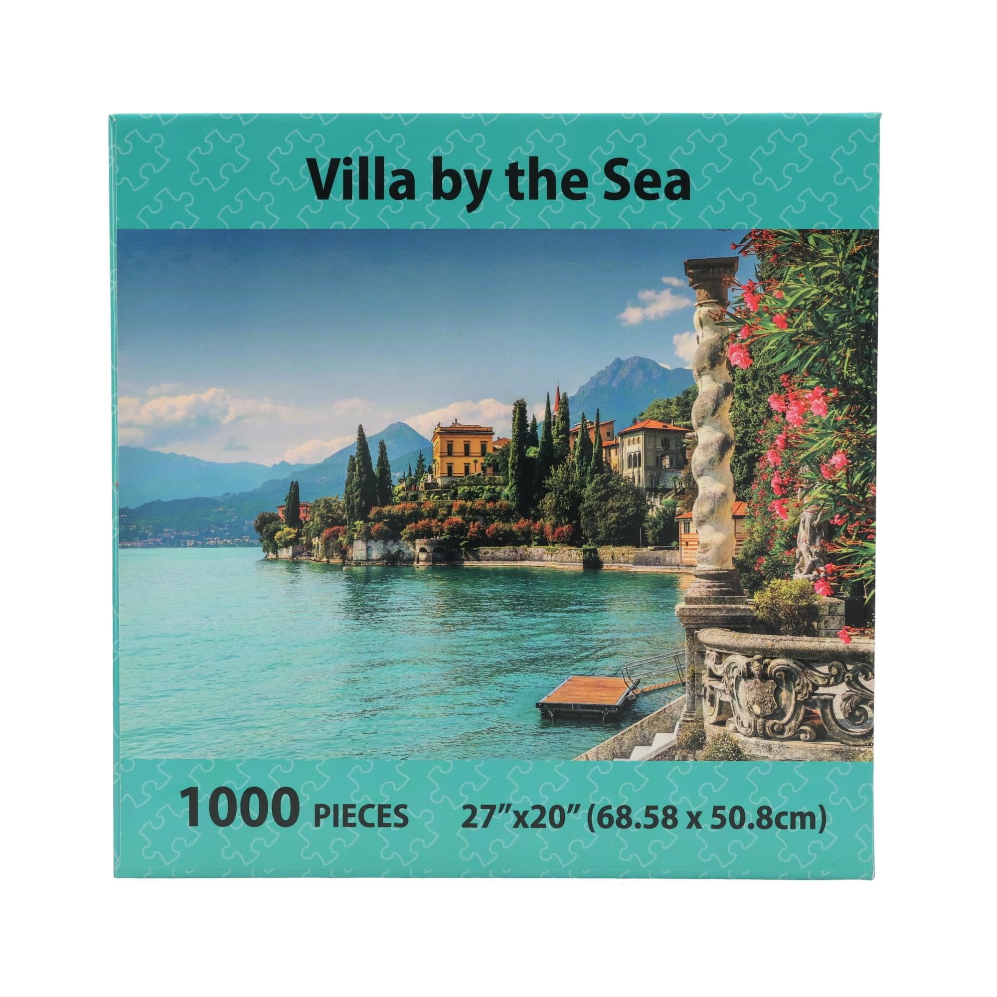 Villa by The Sea 1000 Piece Jigsaw Puzzle for Adults - Challenging Ocean View Landscape Puzzle Game - Perfect for Relaxation, Family Bonding & Home Decor