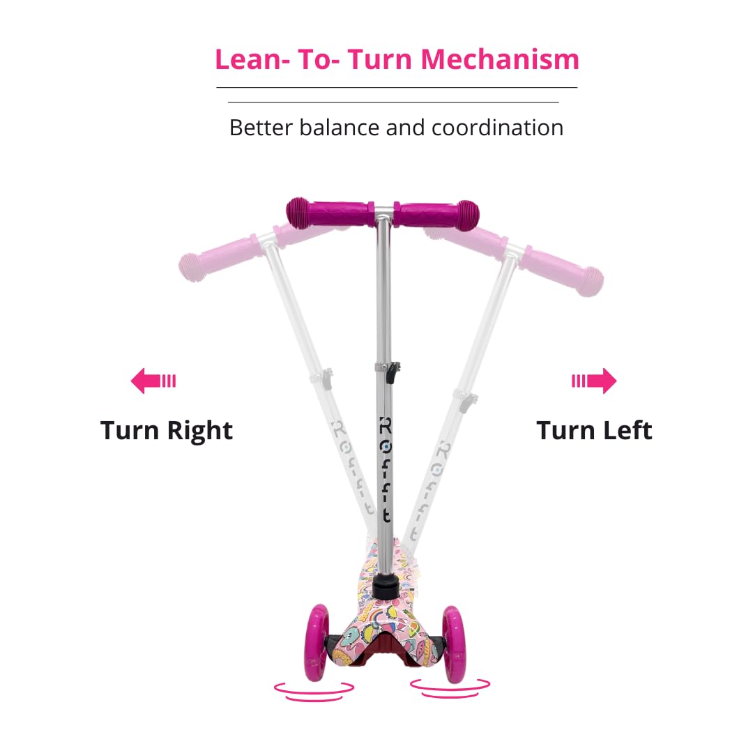 **Best Kids Scooter for Ages 3-5 - Self-Balancing with Light Up Wheels & Adjustable Height - Wide Deck & Aluminum T-Bar - Perfect for Boys & Girls Outdoor Play & Commuting**