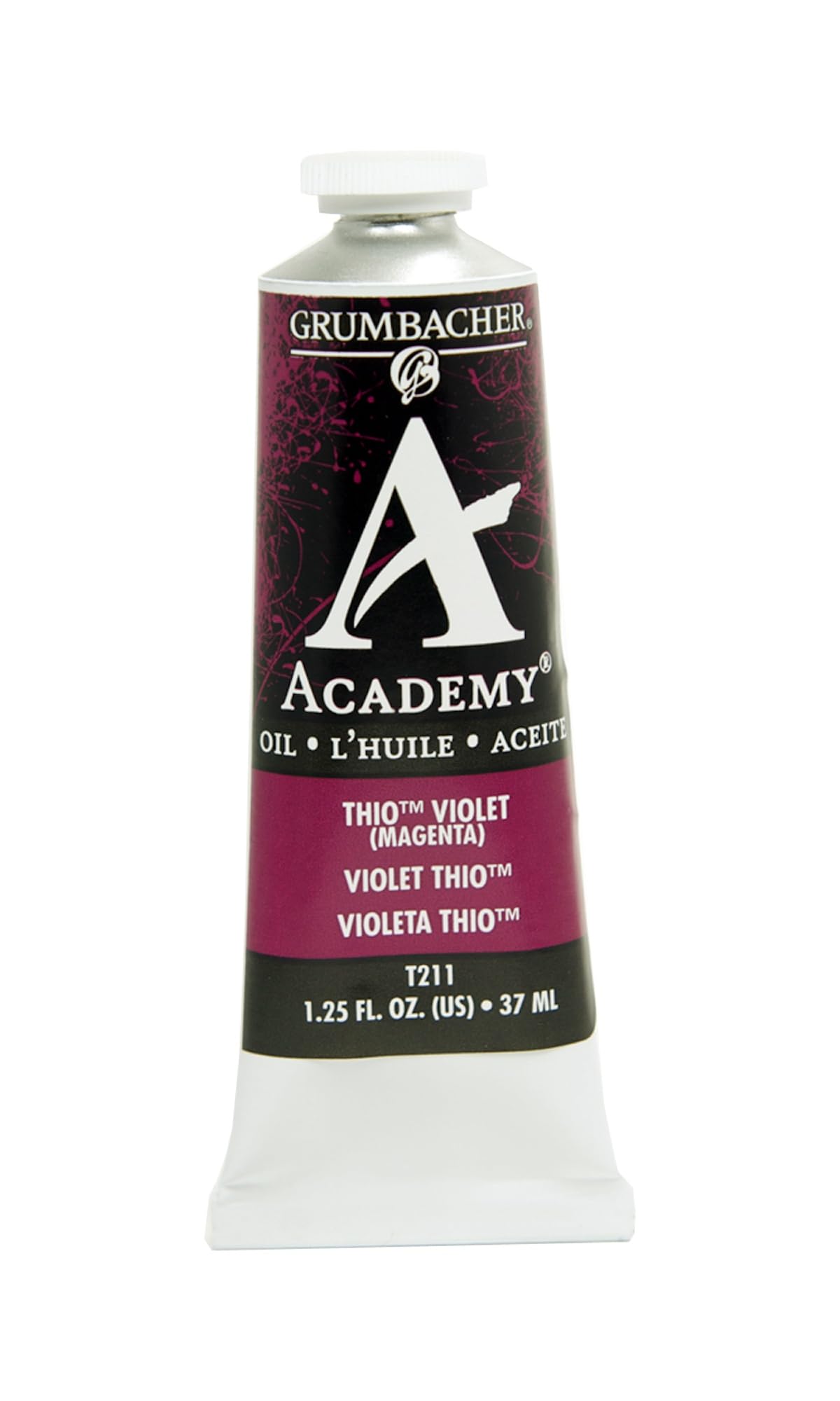 GRUMBACHER Academy Oil Paint - Thio Violet (37ml Tube) | Professional Artist Grade Oil Colors for Canvas Painting, Portraits & Fine Art | Ideal for Studio, Classroom & Outdoor Plein Air Use