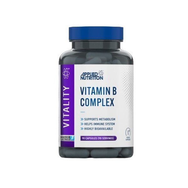 Applied Nutrition Vitality Vitamin B Complex - 90 Capsules | Energy Boost, Stress Relief & Metabolism Support | Daily Supplement for Active Lifestyles