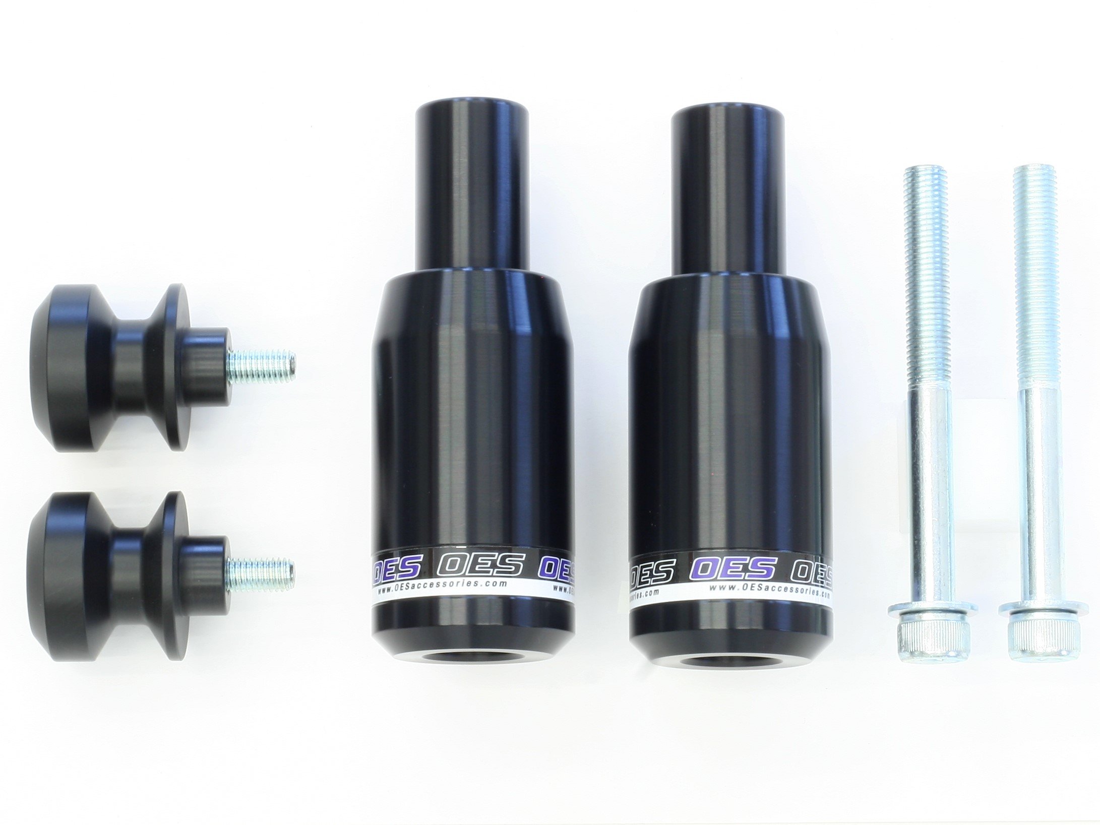 OES Accessories Frame Sliders & Swingarm Spools for Kawasaki Z900 (2017-2025) - Blue | Motorcycle Protection Kit for Crash Safety & Maintenance | Perfect for Street Riding, Track Days & Garage Work