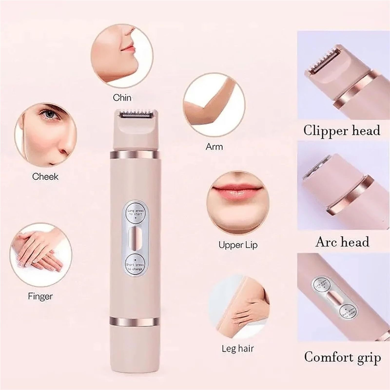 2025 New 2-in-1 Electric Lady Shaver & Body Trimmer - Rechargeable Wet/Dry Women's Shaver with Accessories - Perfect for Smooth Legs, Underarms & Bikini Line at Home or Travel