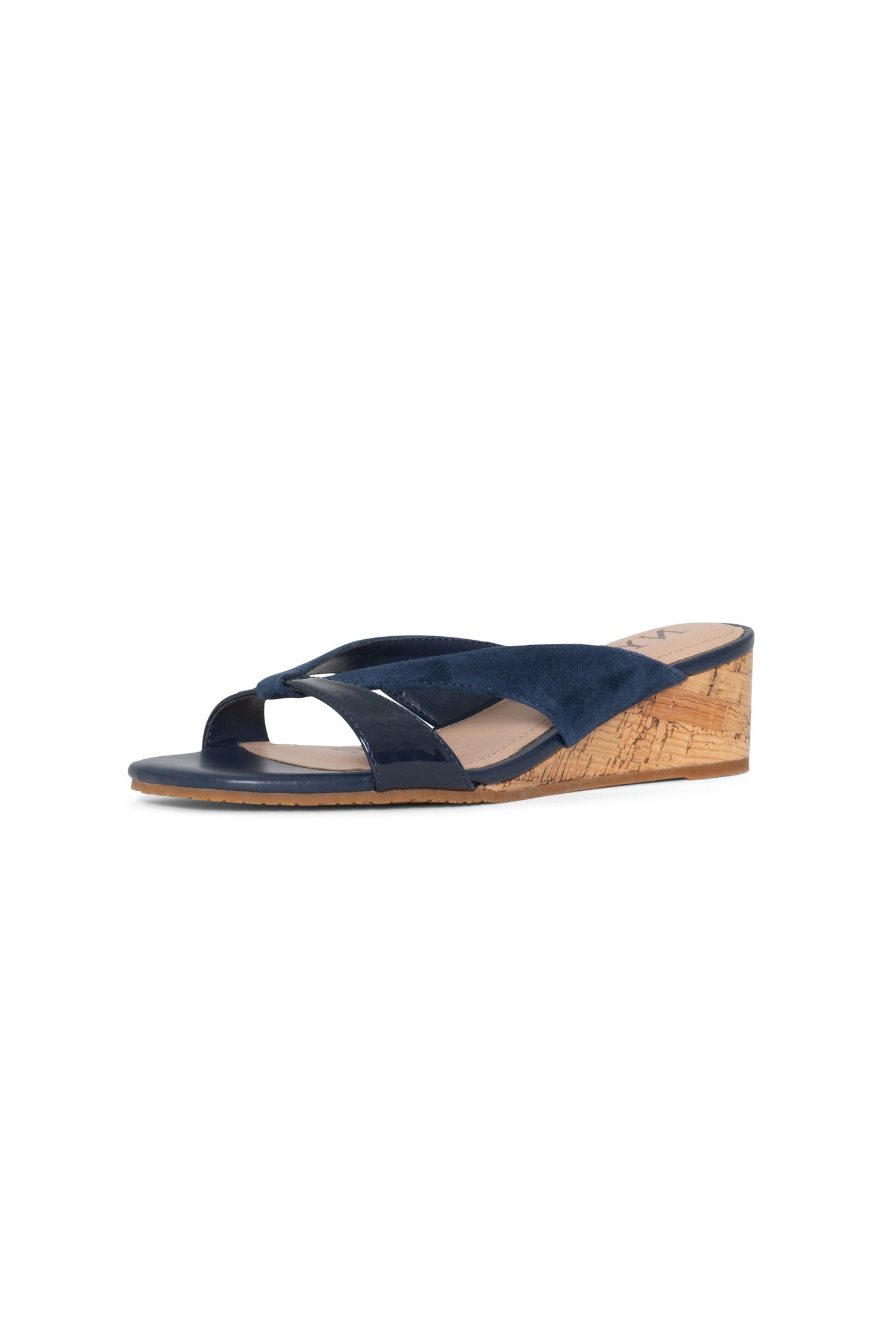 Contessa Women's Navy Wedge Sandals - Comfortable Summer Beach Shoes for Walking, Travel & Casual Outings
