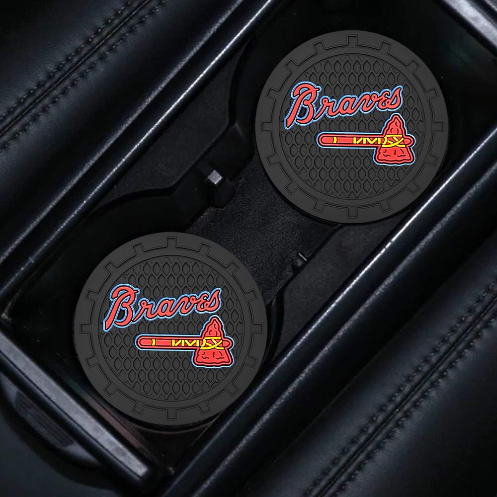 **Atlanta Braves Car Cup Holder Coasters - 2.75