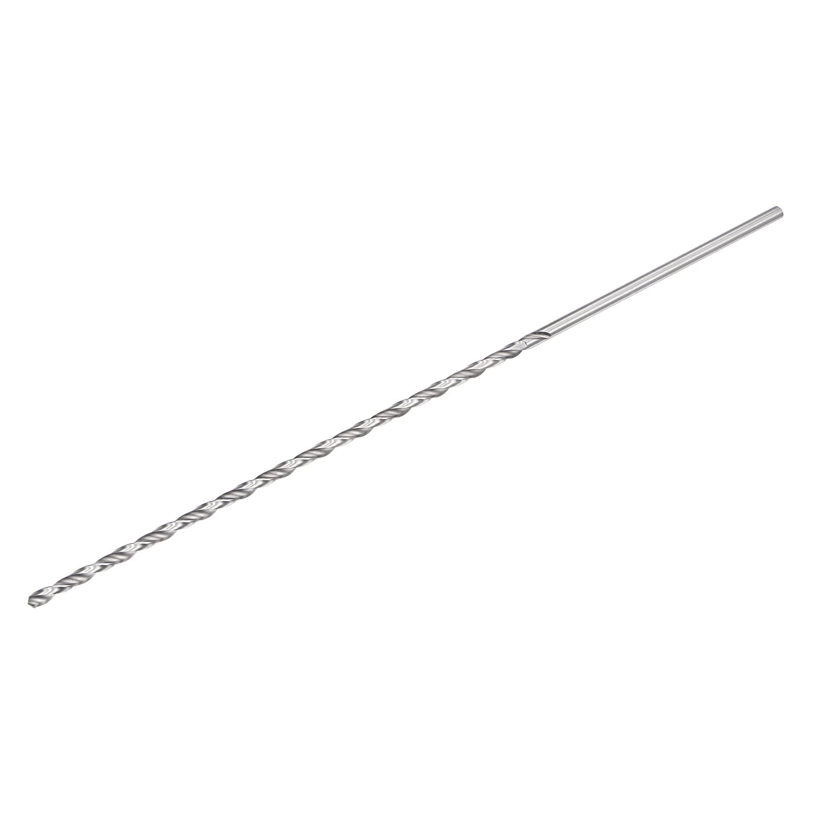 uxcell 5mm High-Speed Steel Twist Drill Bits - 300mm Extra Long Straight Shank for Wood, Plastic & Aluminum - Perfect for Deep Hole Drilling in DIY Projects & Woodworking