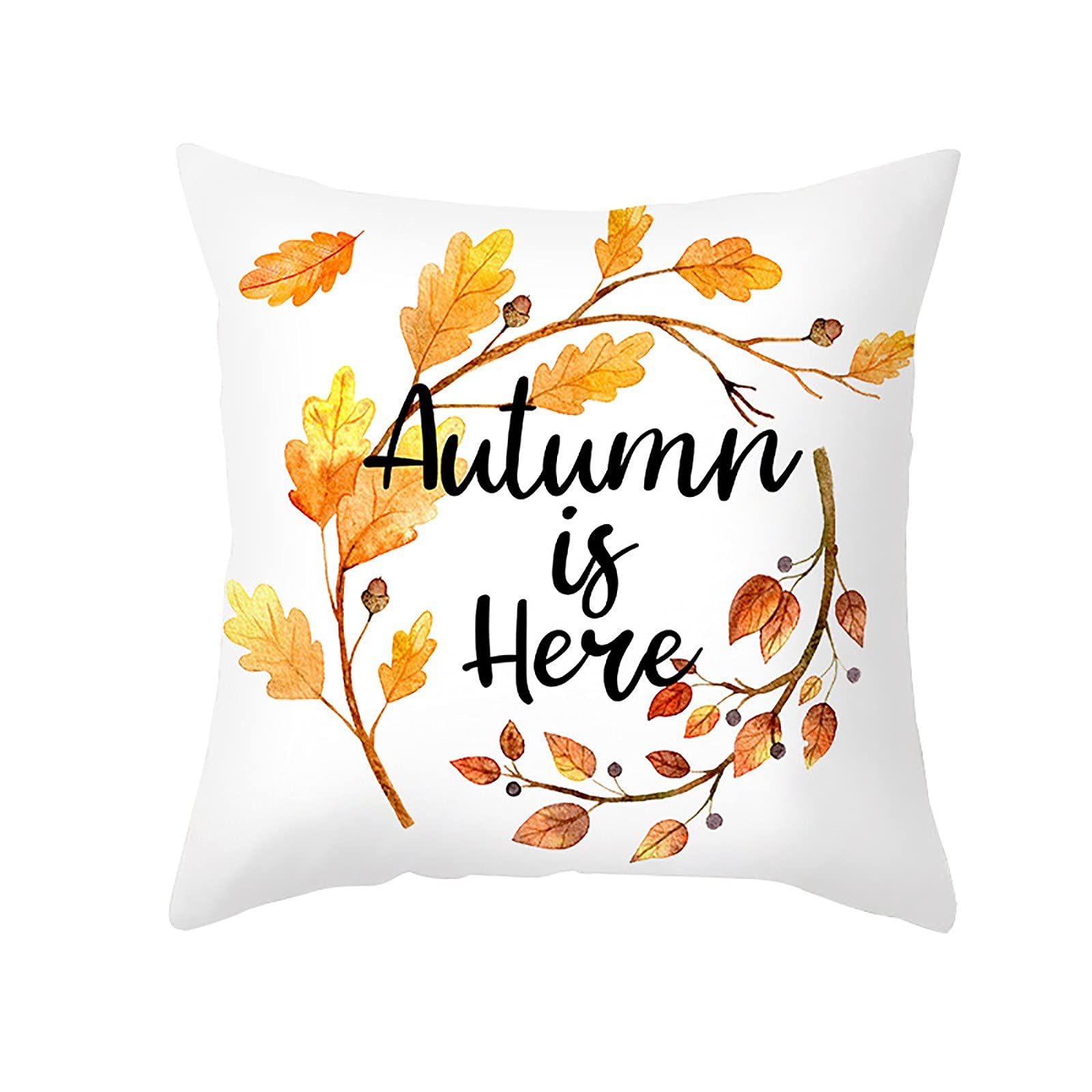 Xijirk 2021 Autumn Decorative Pillow Covers - Cotton Linen Farmhouse Style Throw Pillow Cases for Sofa, Bed, Couch - Perfect for Modern Farmhouse, Rustic Home Decor & Seasonal Fall Decorating