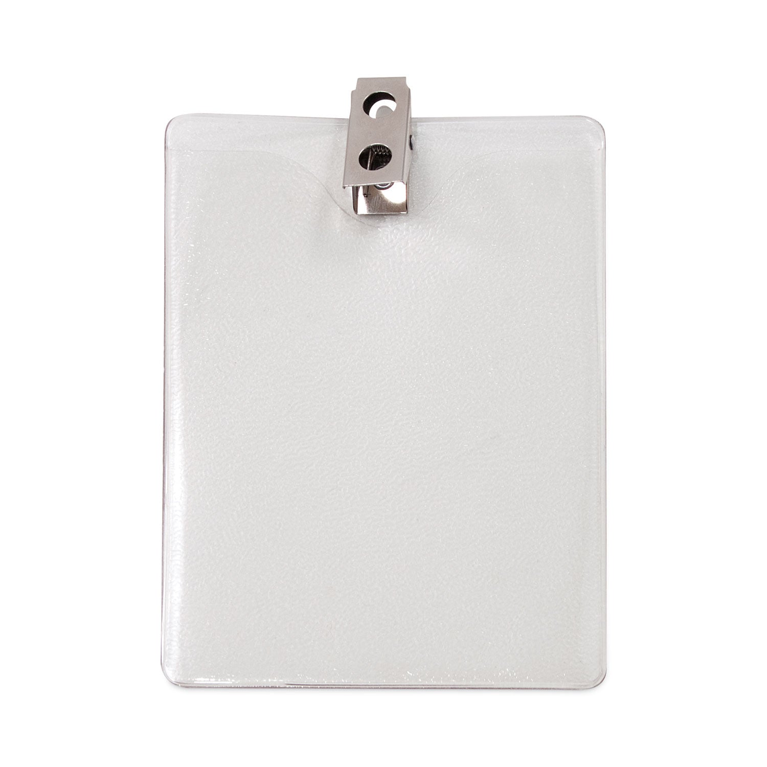 Advantus Clear Vertical ID Badge Holders with Clip - 3.38