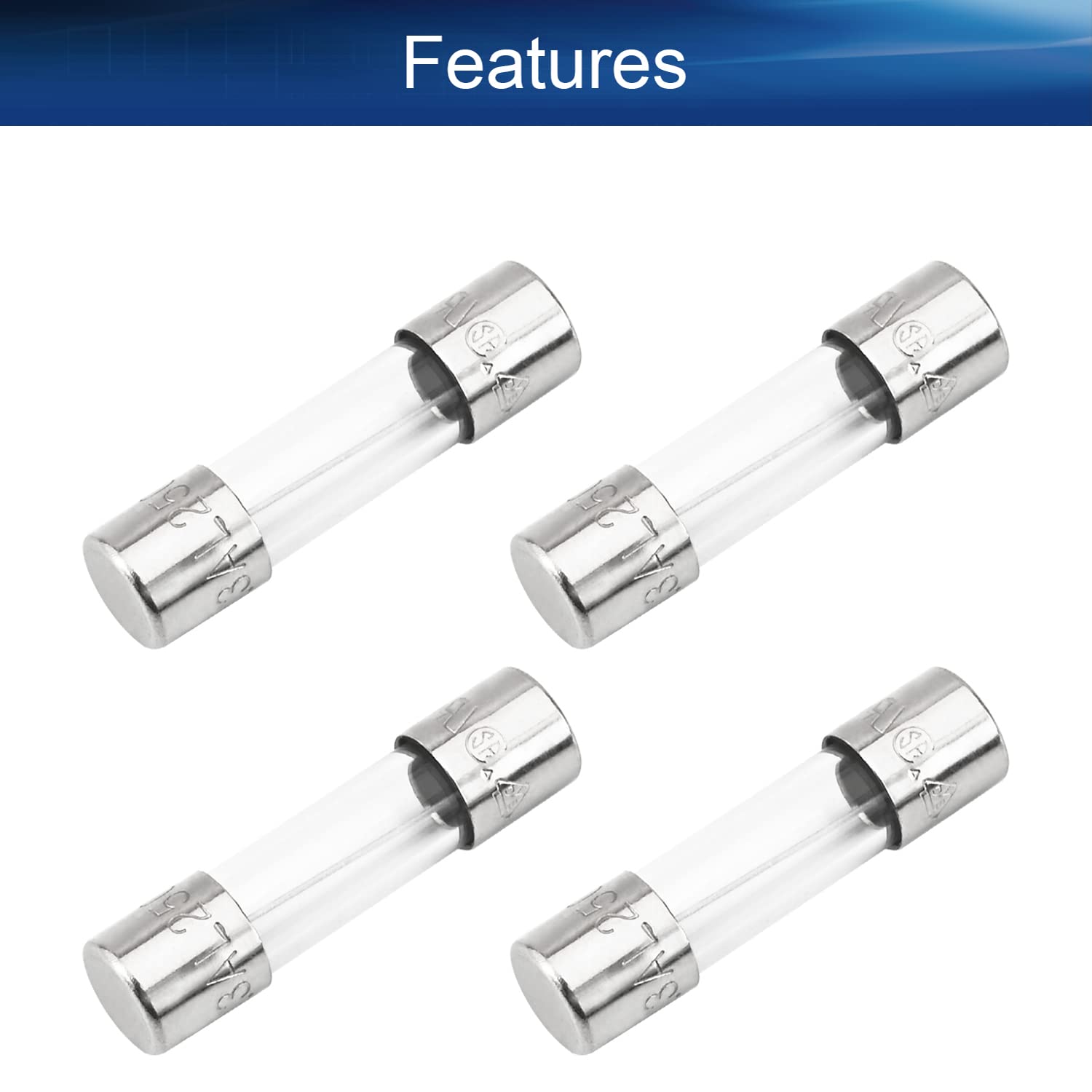 Heyiarbeit Slow Blow Glass Fuse 250V 6.3A 5mm x 20mm (10-Pack) - Perfect for Electronics, Appliances, and Circuit Protection