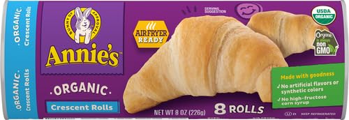Organic Crescent Rolls by Annie's - 8 Pack (8 oz) | Refrigerated Dough for Easy Baking, Perfect for Breakfast, Parties & Holiday Meals