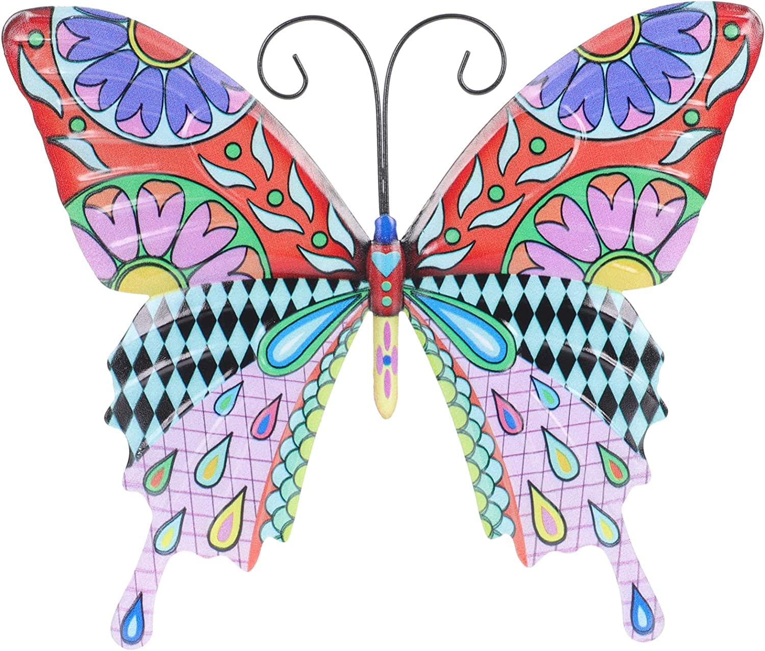 3D Metal Butterfly Wall Art Sculpture - Purple Butterfly Wall Decor for Home, Yard, Patio & Garden - Elegant Hanging Decoration for Indoor & Outdoor Spaces