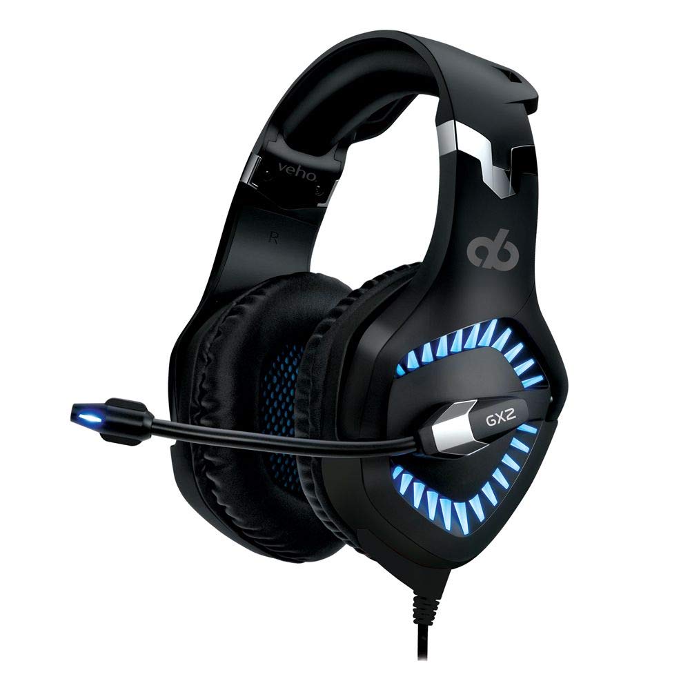 Veho GX-2 Alpha Bravo Gaming Headset for PC/Mac/PS4 - Wired Headphones with Noise-Canceling Microphone, Comfortable Ear Cushions - Perfect for Gaming, Streaming & Online Meetings (Model VAB-002-GX-2)