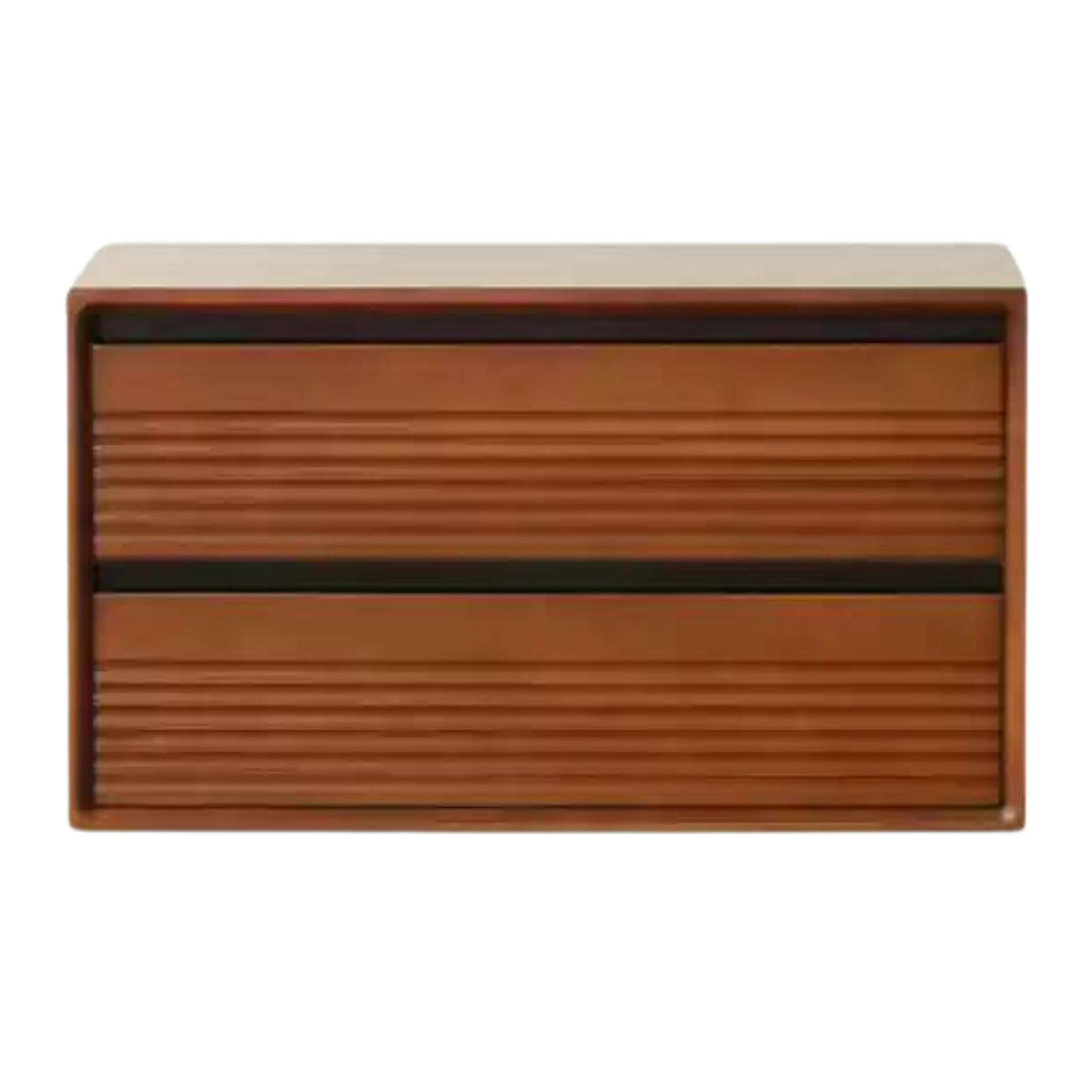27.5x13.7x15.7 inch / 70x35x40cm / Teak color /Poplar TV cabinet double drawer