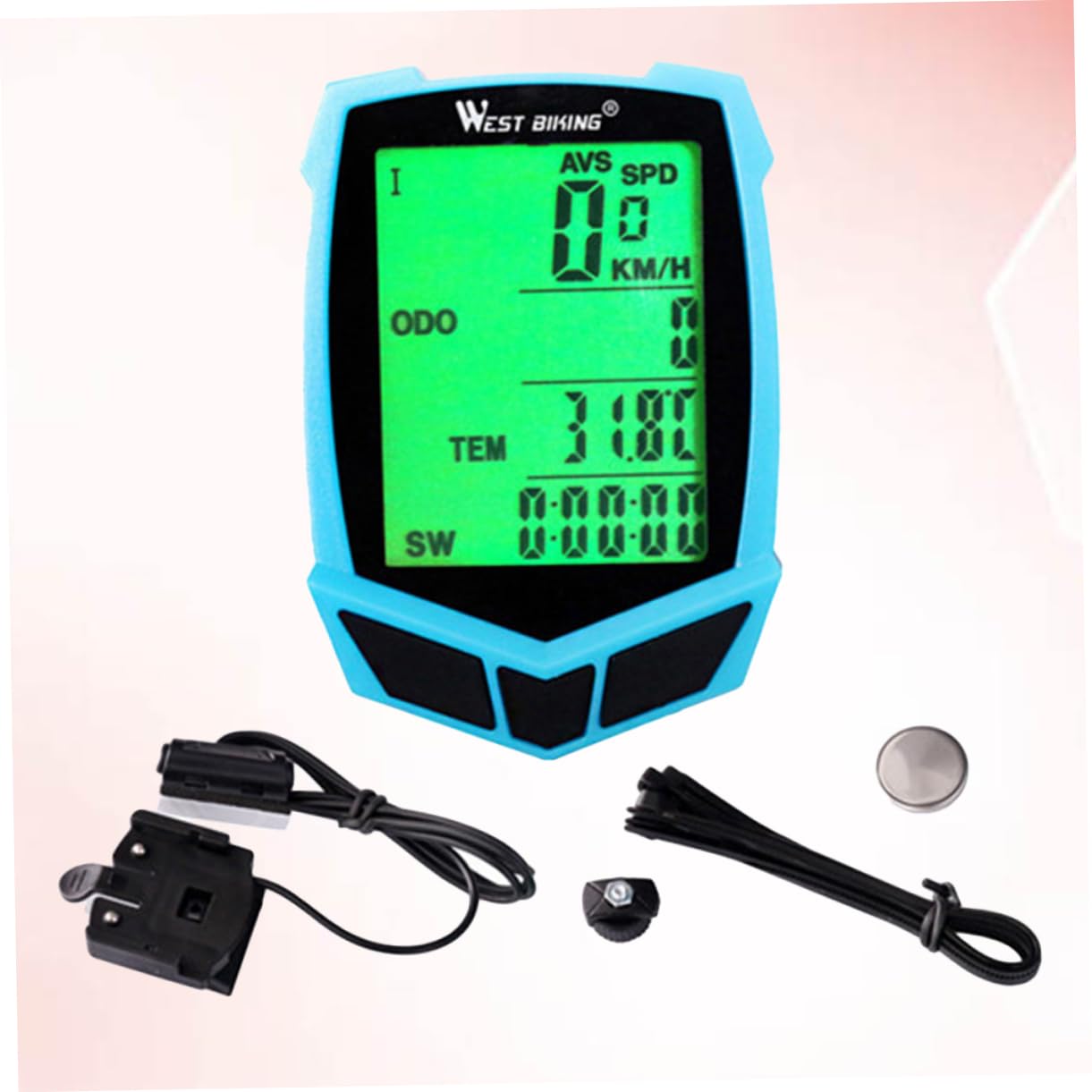 Sosoport 20 Bike Computer - Wireless Cycling Speedometer & Odometer with LCD Display for Road & Mountain Bikes - Track Speed, Distance & Time for Training & Outdoor Adventures