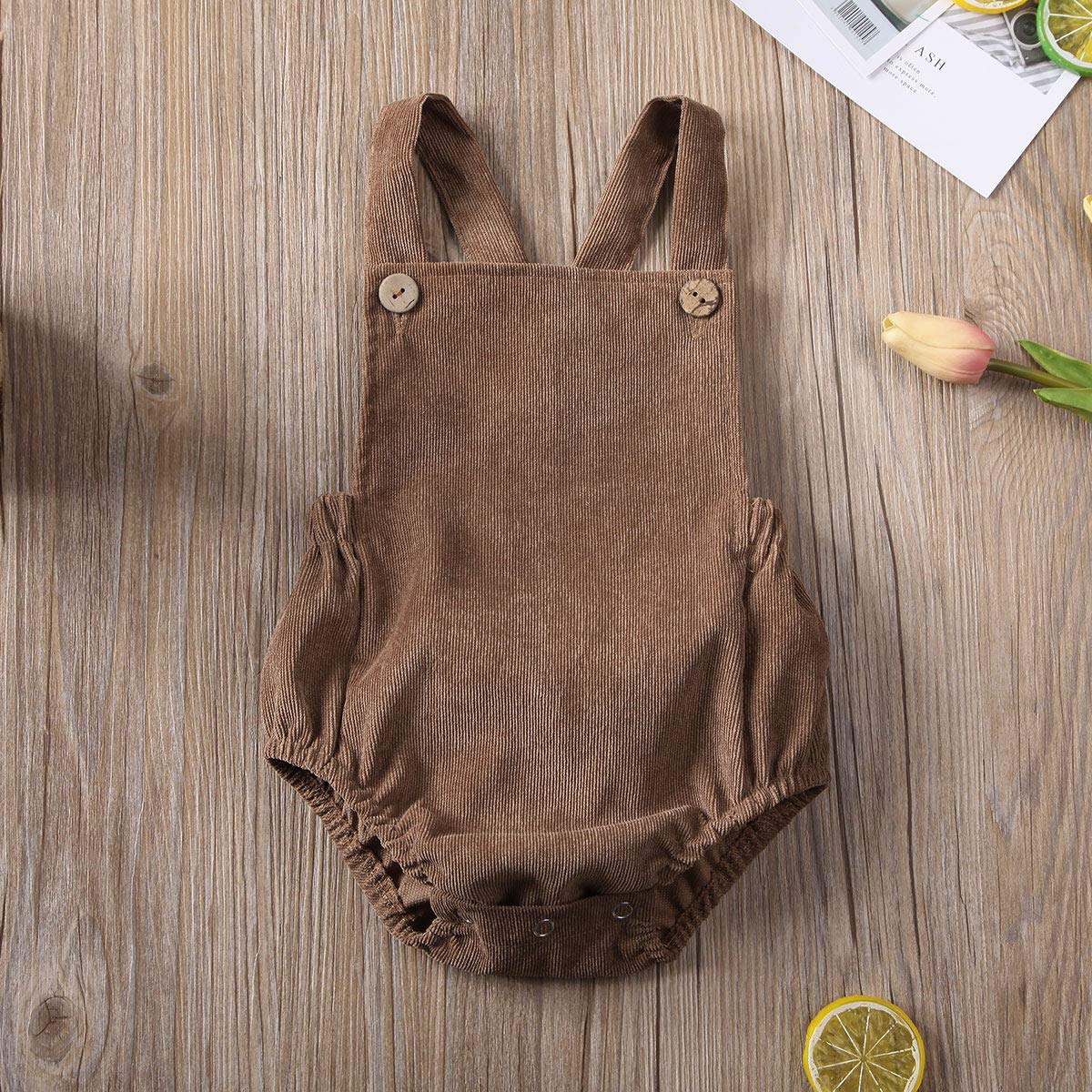 **Douhoow Unisex Newborn Baby Clothes - Soft Cotton Summer Romper with Back Straps for Boys & Girls - Perfect for Playtime, Outings & Photo Shoots**