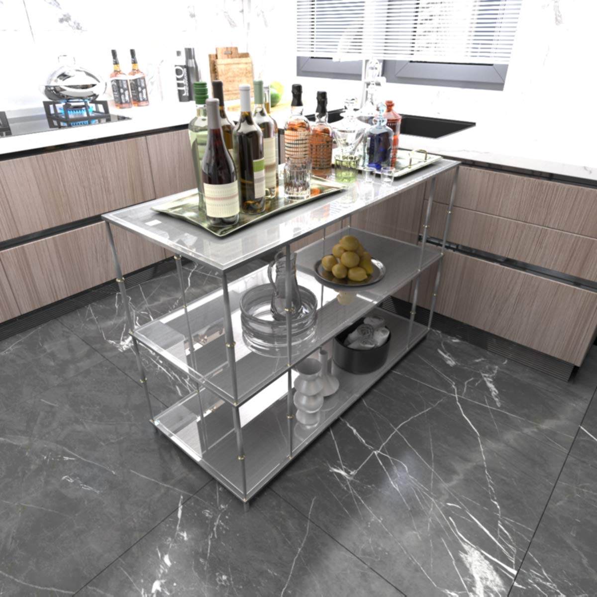 Premium Silver Contact Paper for Refrigerator & Dishwasher - Stainless Steel Metallic Look Peel & Stick Wallpaper | Thickened Waterproof, Oil Proof, Self-Adhesive & Removable | Perfect for Kitchen Backsplash, Cabinet Liners & DIY Home Decor