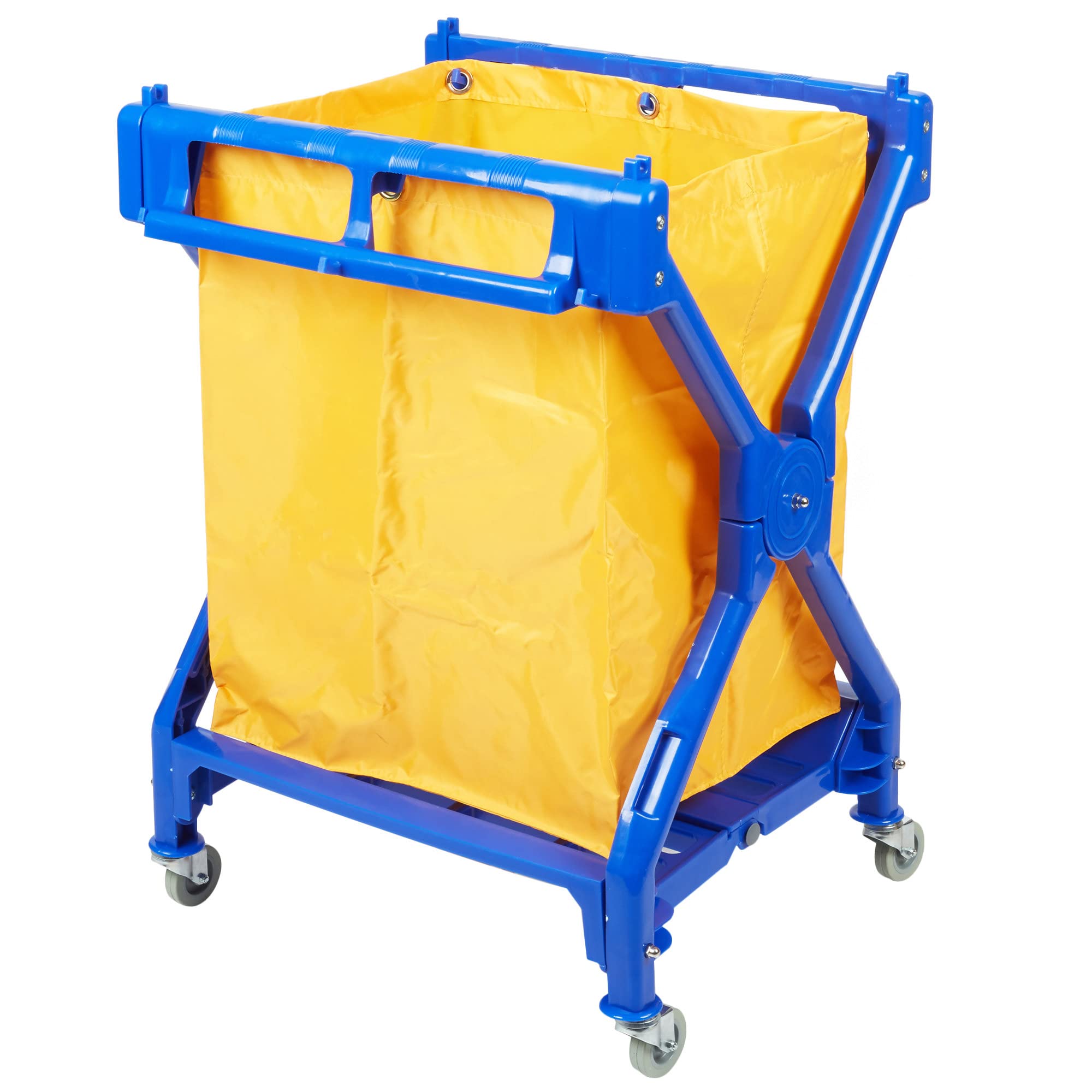 Heavy Duty Commercial Laundry Cart with Wheels - 350 LBS Capacity Foldable Utility Cart for Hotels, Hospitals & Laundromats - Perfect for Linen Transport and Industrial Use
