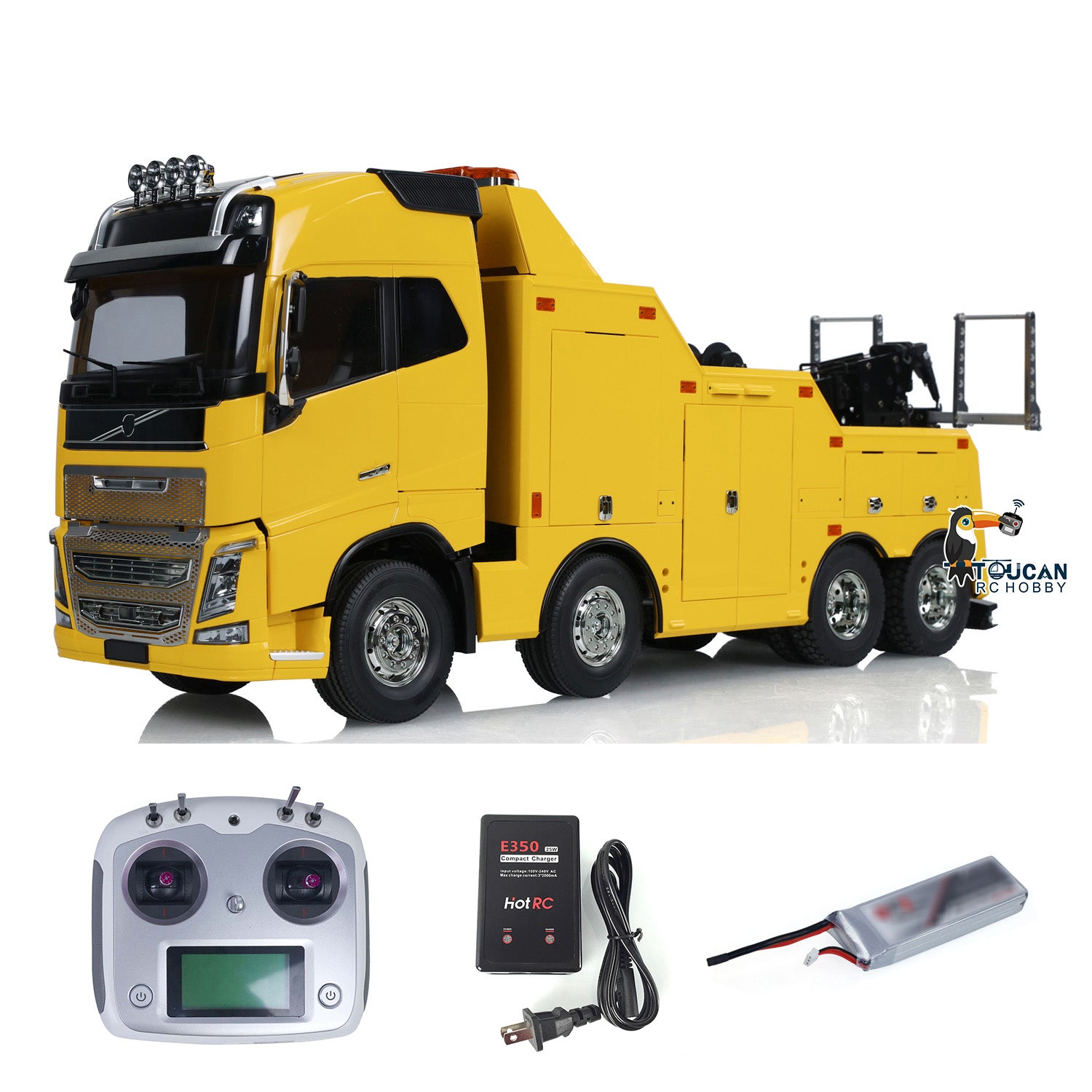 TAMIYA 1/14 Scale 8x4 RC Wrecker Tow Truck 56362 - Remote Controlled Rescue Car FH16 Electric Recovery Vehicle (732x199x309mm) - Perfect for RC Hobbyists, Collectors, and Rescue Simulation Enthusiasts