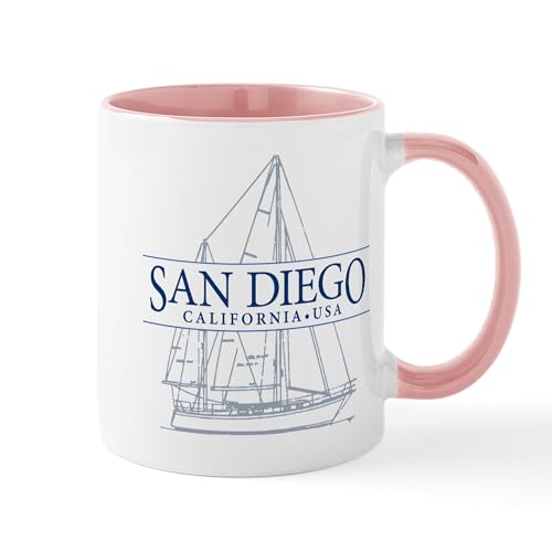 White/Pink Inside - San Diego Mug