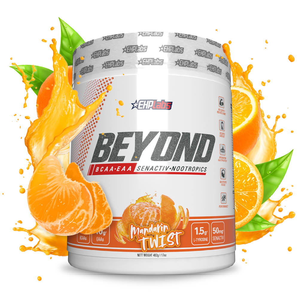 EHP Labs Beyond BCAA+EAA Intra Workout Supplement Powder - 580g (60 Servings) for Muscle Recovery & Endurance | Pre & Post Workout Drink for Athletes & Fitness Enthusiasts