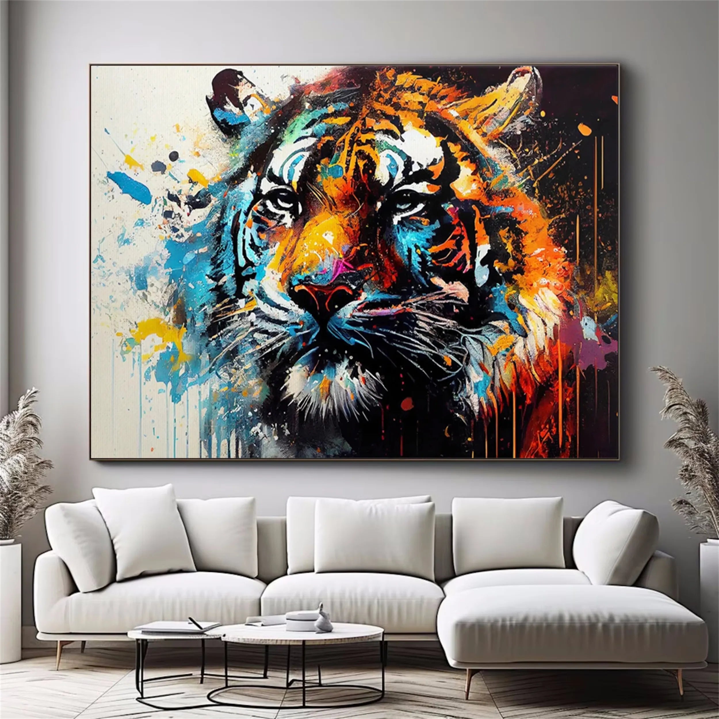 Animal Art Painting #AP085 - Handmade Wildlife Canvas Wall Decor for Living Room, Bedroom & Office