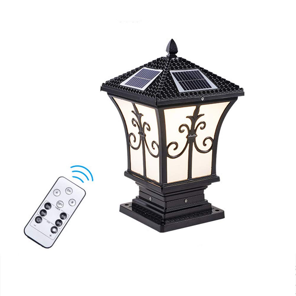 HUOQILIN Solar Garden Lights with Remote Control - Waterproof Outdoor Solar Powered LED Landscape Lighting for Lawn, Patio, Yard, Pathway, Walkway, Driveway (Black) | Perfect for Backyard Decor, Garden Illumination and Nighttime Safety