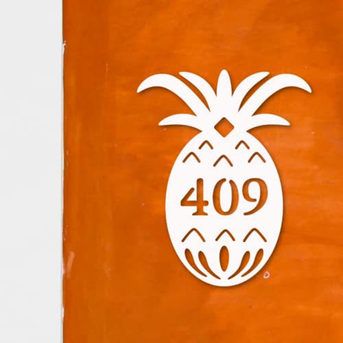 Custom Pineapple House Number Plaque - Personalized Outdoor Address Sign for Front Door, Porch, or Garden Decor