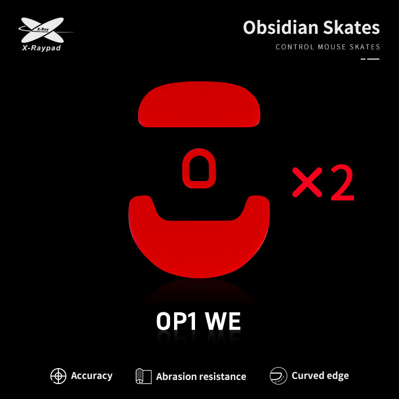 X Raypad Obsidian Mouse Skates - Ultra Smooth Glide for Endgame Gear OP1, OP1 8K, OP1 RGB & OP1we - Perfect for Gaming, Esports & Precision Mouse Control