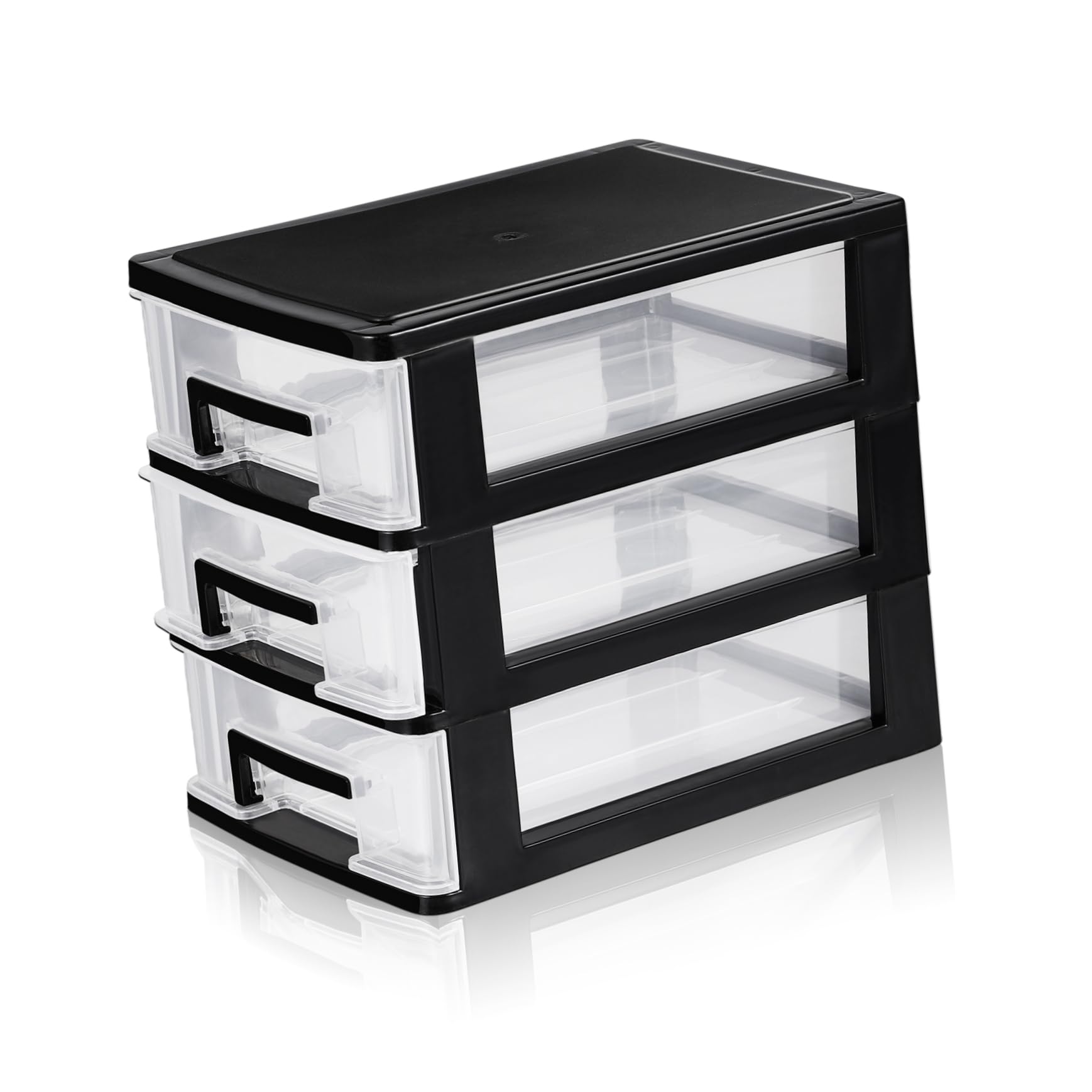 Black Dresser Makeup Drawer - Portable Desktop Storage Organizer for Office & Closet