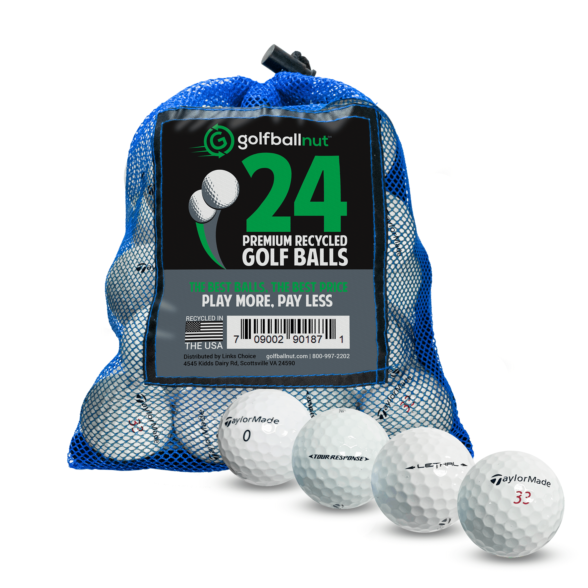 Premium Used TaylorMade Tour Mix Golf Balls - 12/24/36 Pack Bulk Mesh Bags for Practice & Training | Ideal for Driving Range, Backyard Practice & Golf Course Play
