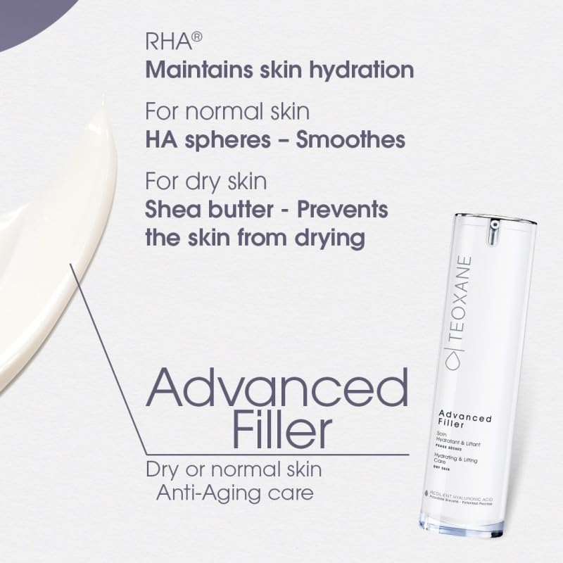 Teoxane Advanced Filler for Dry Skin - Derma Restructuring Hydrating & Lifting Anti-Wrinkle Cream 50ml + Retinol Eye Mask (2-Piece Set) | Professional Skincare Treatment for Wrinkles, Fine Lines & Dark Circles | Perfect for Night Routine & Anti-Aging Regimen