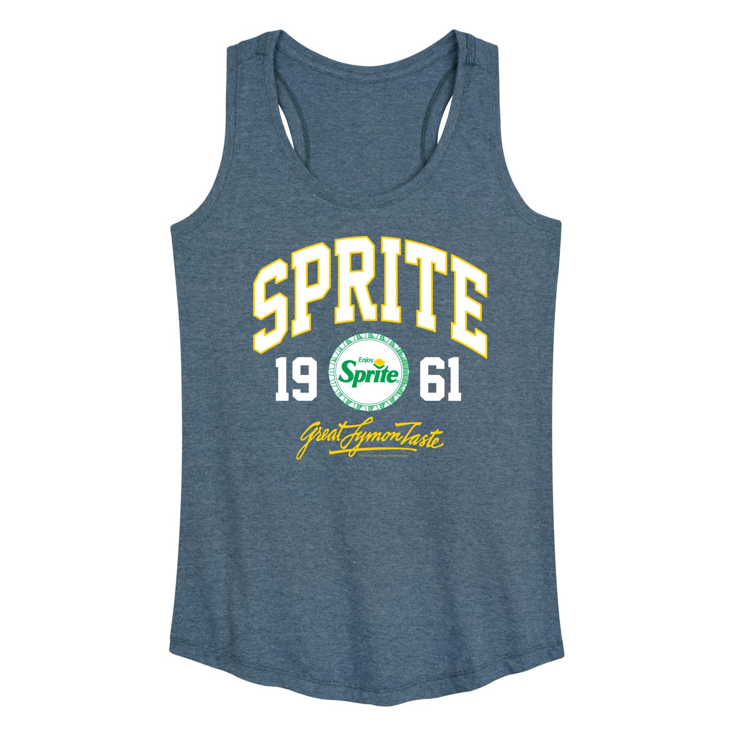 HYBRID APPAREL Women's Sprite Collegiate Racerback Tank Top - Soft Athletic Workout Shirt for Gym, Running & Casual Wear