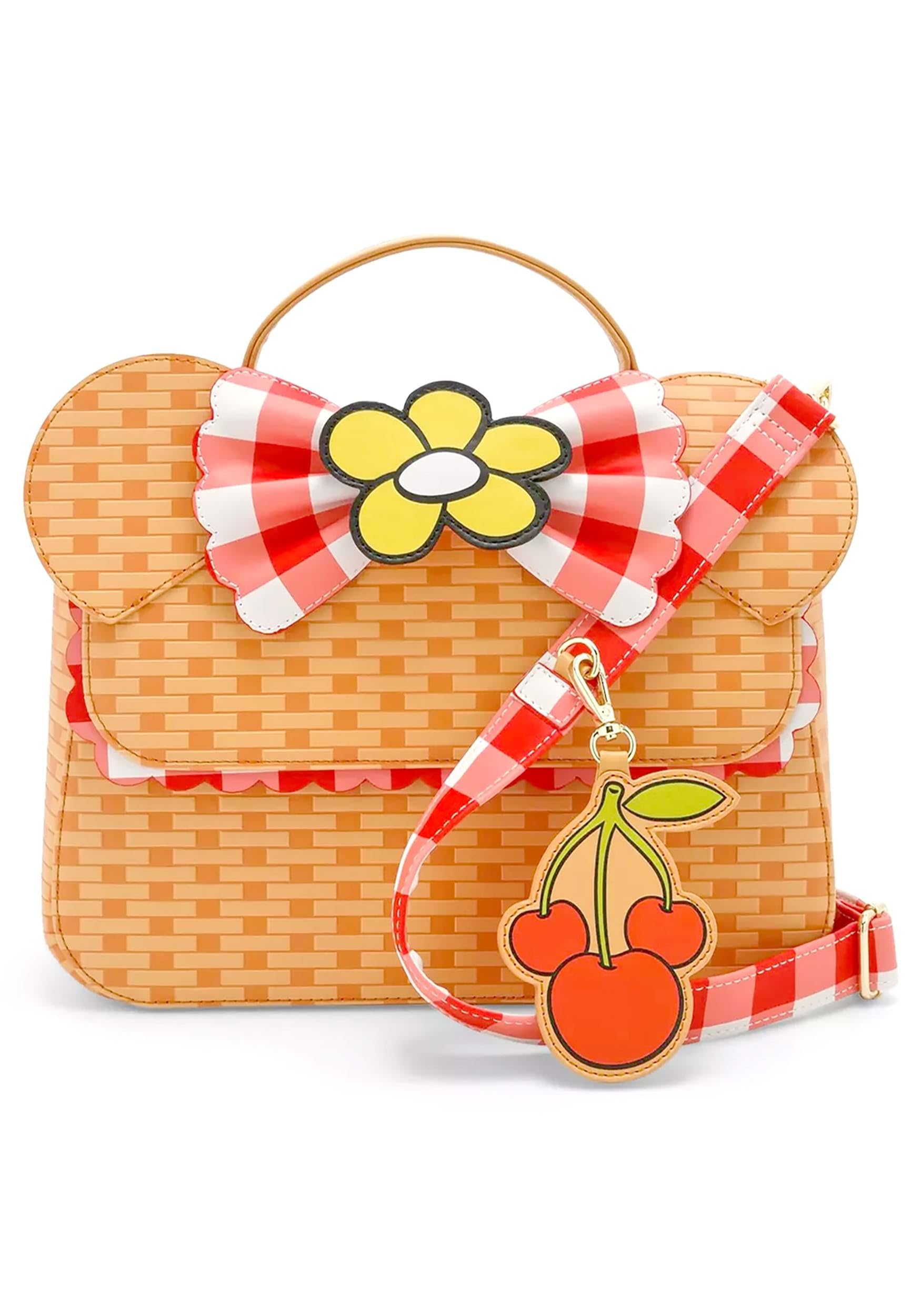 Disney Mickey & Friends Picnic Basket Crossbody Bag - Loungefly Official Licensed Mini Backpack Purse for Women, Perfect for Theme Parks, Travel & Daily Use