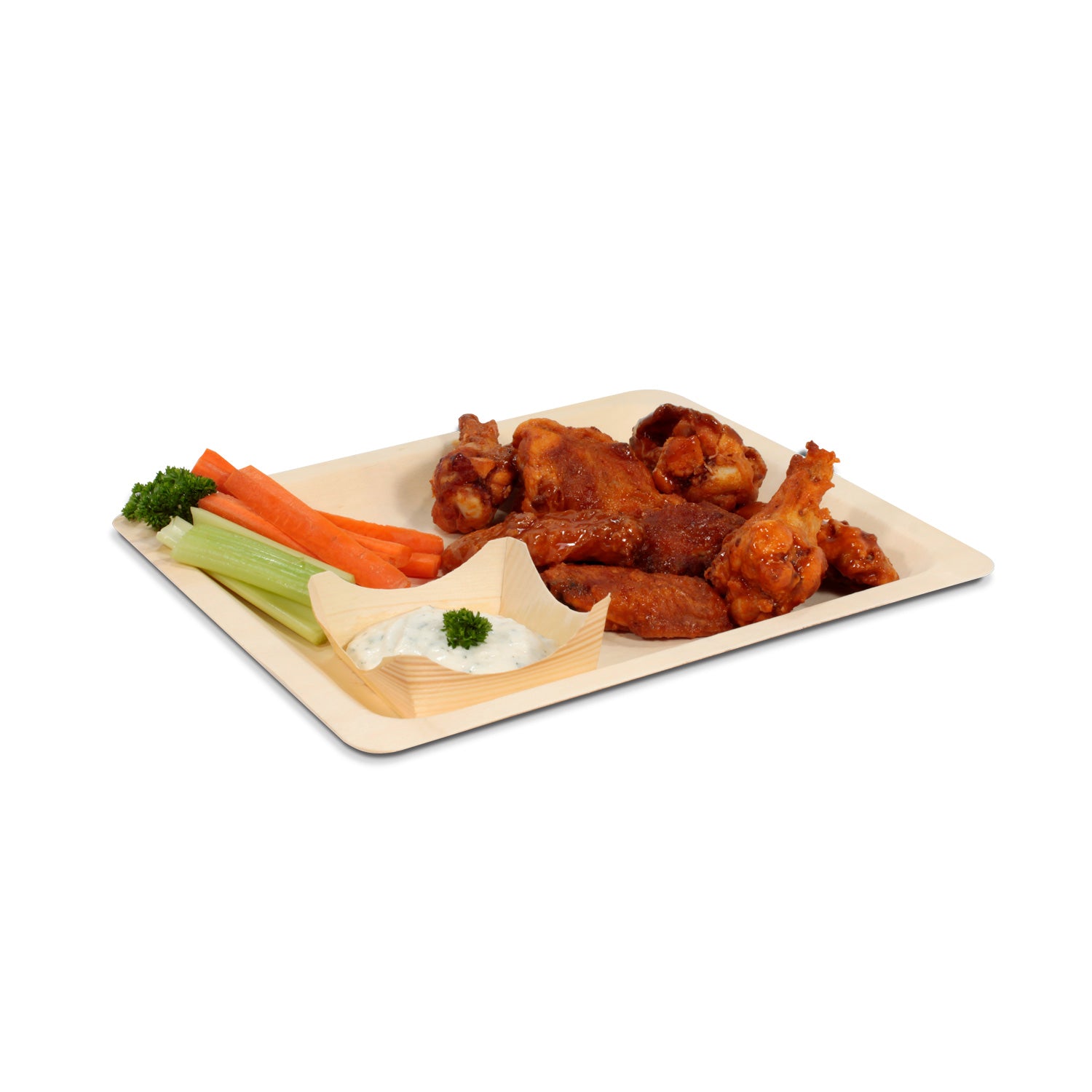 Tree Choice 4.7 x 3.7 Inch Oblong Poplar Wood Serving Tray - Bulk Pack of 200 - Perfect for Restaurants, Catering, and Party Platters