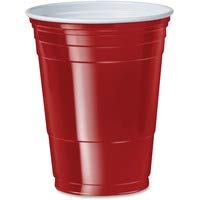 16oz Red Plastic Party Cups - 50 Pack (20 Bags/Carton) - Disposable Cold Drink Cups for Parties, BBQs, Picnics & Events [ESS]