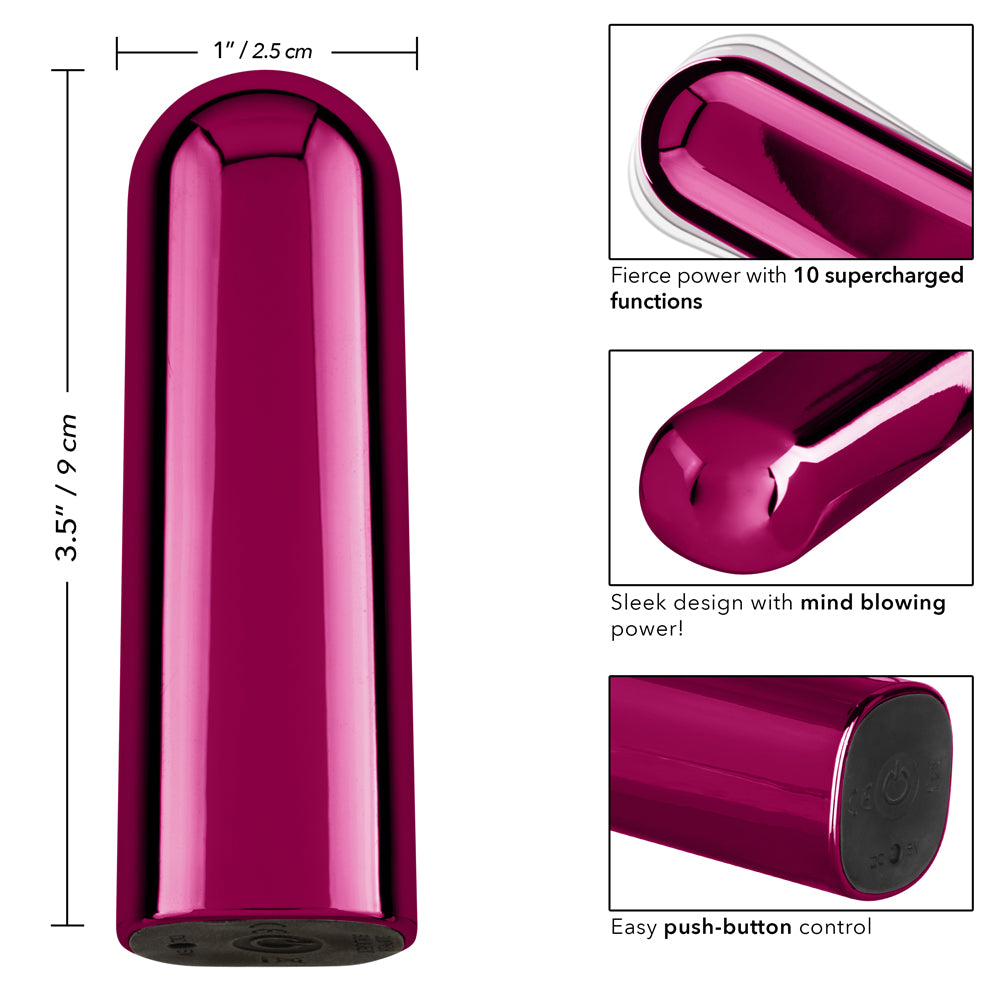 Glam Fierce Power Bullet Vibrator - Rechargeable Mini Personal Massager for Women, Powerful & Quiet Clitoral Stimulator - Perfect for Solo Play & Couples Intimacy