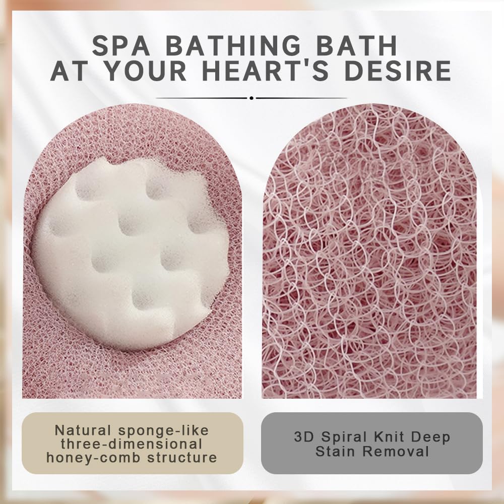 Premium 2-in-1 Sunflower Bath Sponge with Suction Cup | Super Soft Exfoliating Shower Ball & Body Scrubber | Mesh Bath Brush for Women (4 Pack) - Perfect for Relaxing Baths & Gentle Skin Exfoliation