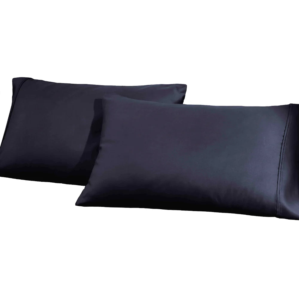 Premium 1200 Thread Count Cotton Blend 2-Piece Solid Pillowcase Set - Ultra Soft & Breathable for Bedroom Luxury (White, Queen Size) | Perfect for Home, Hotel, or Gift Giving
