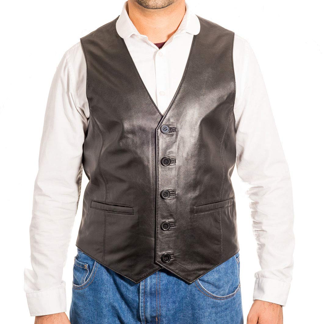 Men's Classic Smart Vest Waistcoat - Suede & Leather Formal Wear in Black, Brown, Green | Perfect for Weddings, Business Meetings & Office Attire
