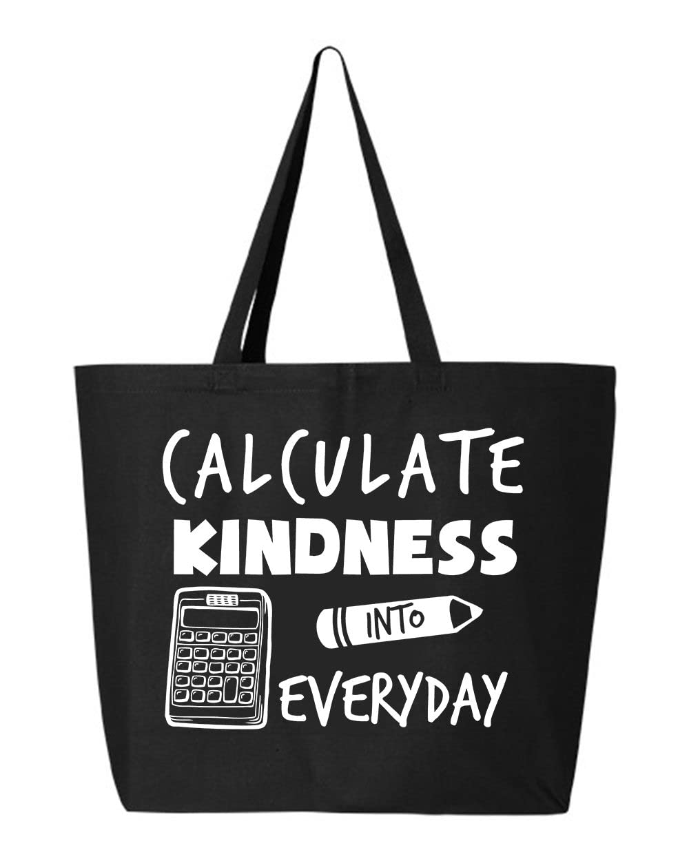 Shop4Ever® Jumbo Heavy Canvas Tote Bag 10oz - Perfect Teacher Appreciation Gift for Math Educators, Durable Shopping Tote for Everyday Use - Great for School, Groceries & Work Commute