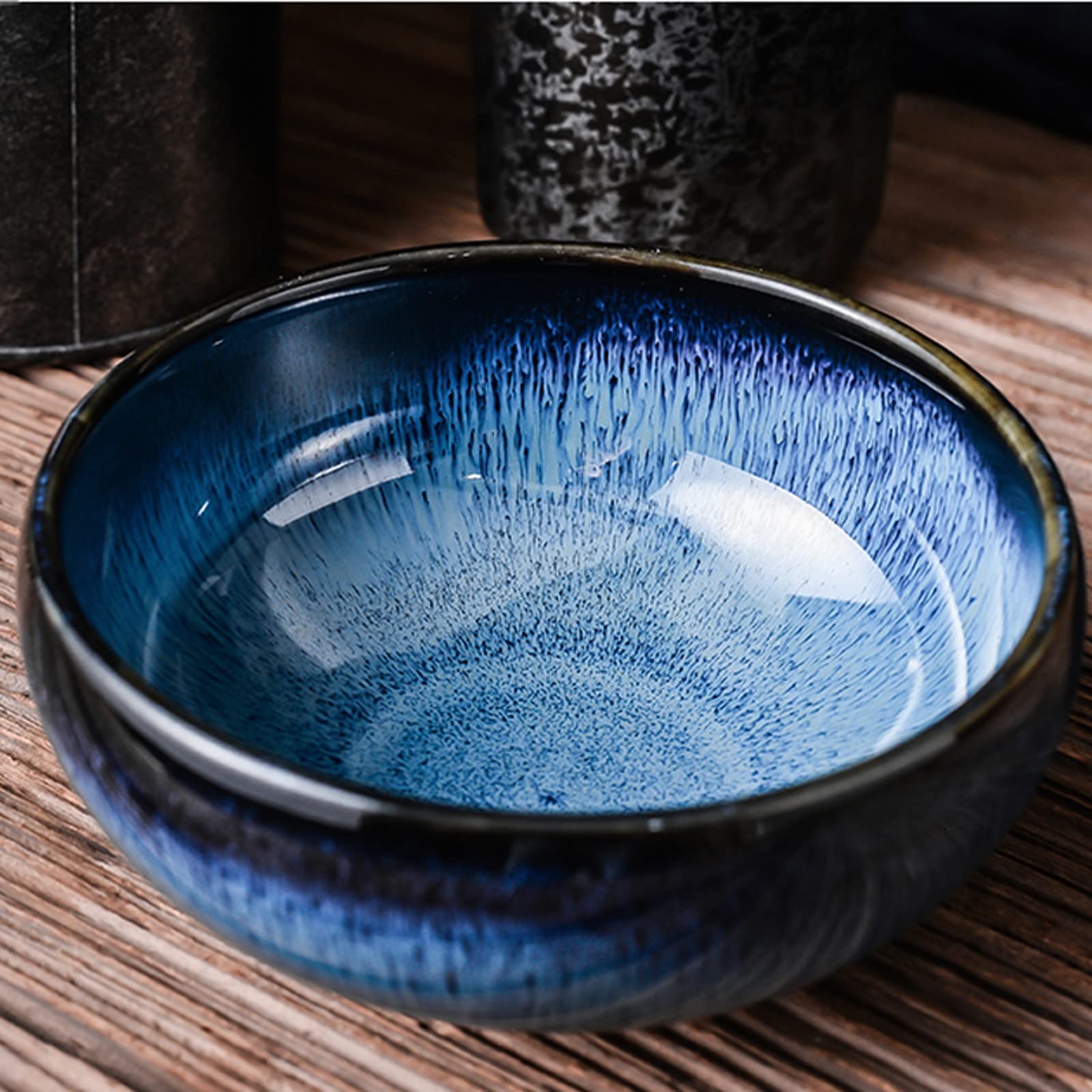Premium Ceramic Salad & Soup Bowls Set - Classic Round Kitchen Bowls for Cereal, Oatmeal, Dessert | Durable & Microwave Safe | Perfect for Family Meals, Entertaining & Daily Use (Color: A)