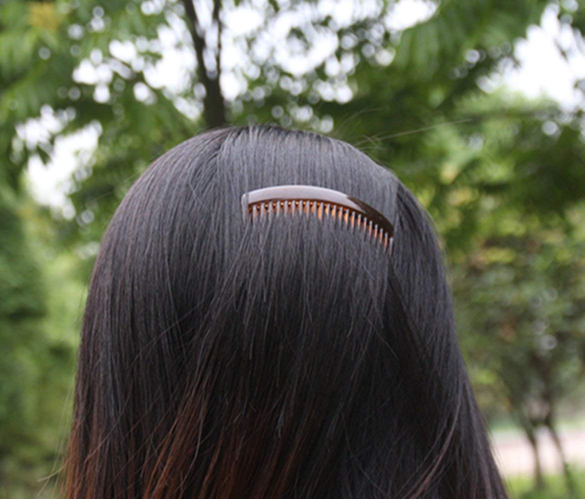 6-Piece Women's Plastic Hair Comb Set - 23 Teeth Fancy Hair Clips & Slides (9x5cm) for DIY Styling, Bridal Updos & Everyday Hair Accessories