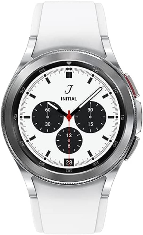 SAMSUNG Galaxy Watch 4 Classic 42mm Smartwatch (Black) with Bonus Band - ECG Monitor, Fitness & Sleep Tracker, GPS, Fall Detection, Bluetooth - US Version (Silver) | Perfect for Running, Workouts & Health Monitoring
