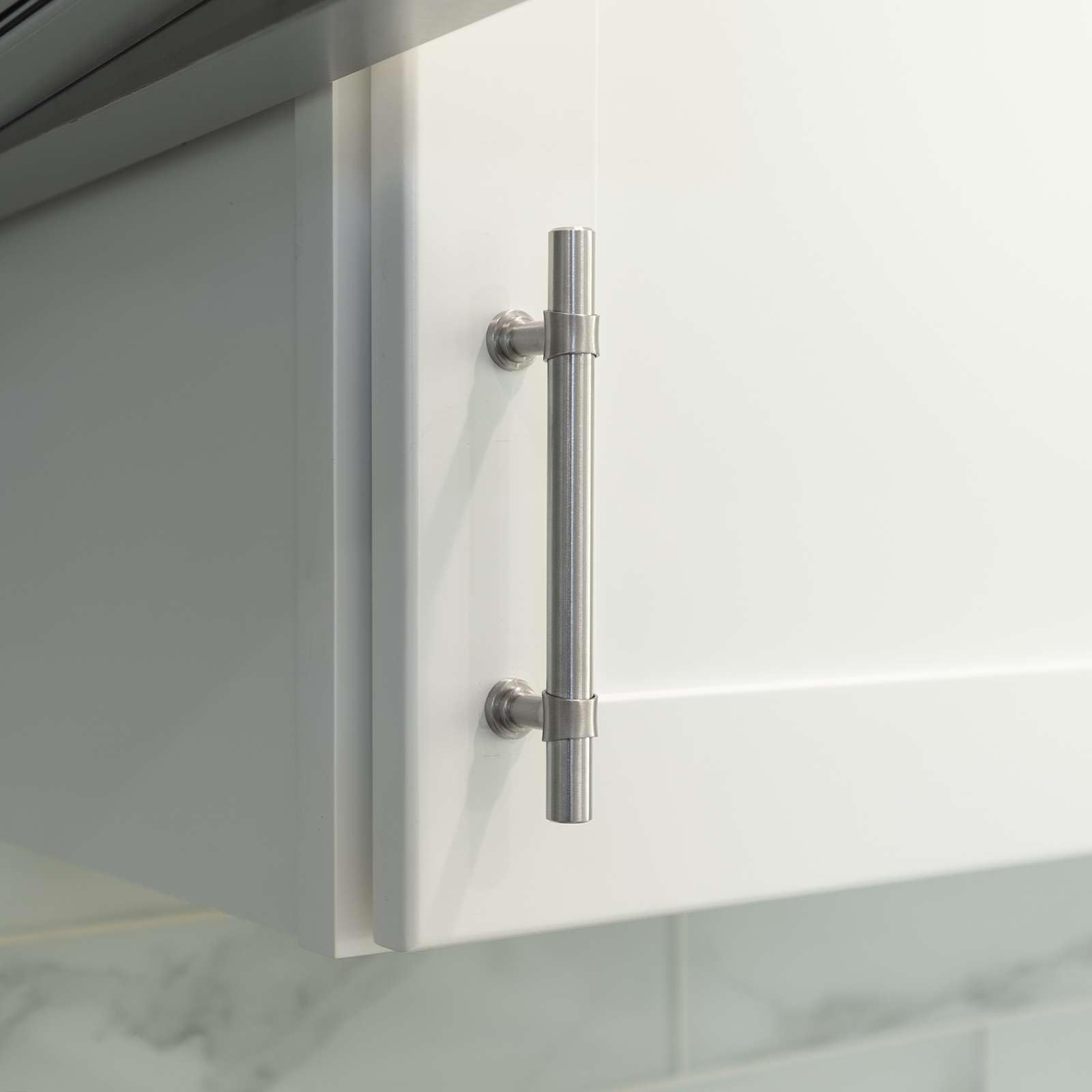 15 Pack Round Bar Cabinet Handles - 304 Stainless Steel Brushed Nickel Pulls - 5