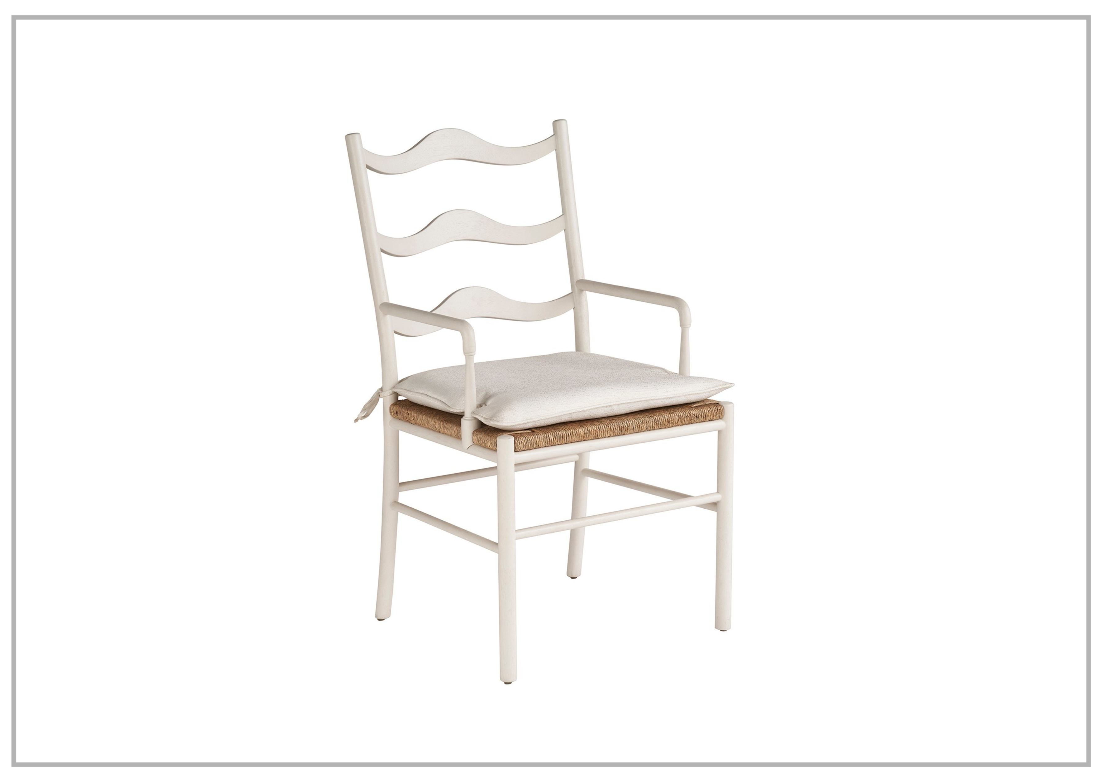 Universal Morada White Metal Arm Chair - Modern Dining & Living Room Furniture for Home, Office, and Outdoor Use
