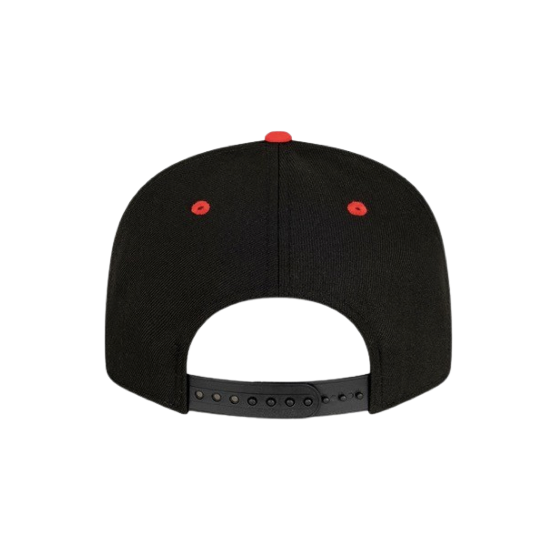 New Era 940 Two-Tone Chicago Bulls Snapback Hat - Black & Red Adjustable Baseball Cap for Men - Perfect for Basketball Games, Streetwear & Sports Fans
